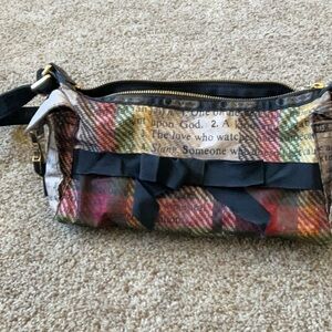 Lesportsac Multicolor Patchwork Crossbody Bag with Black Bow